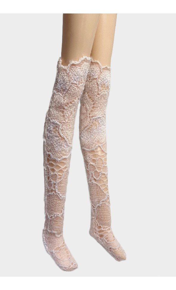 12 inch Size - TX Lace Knee Socks (L Coral)