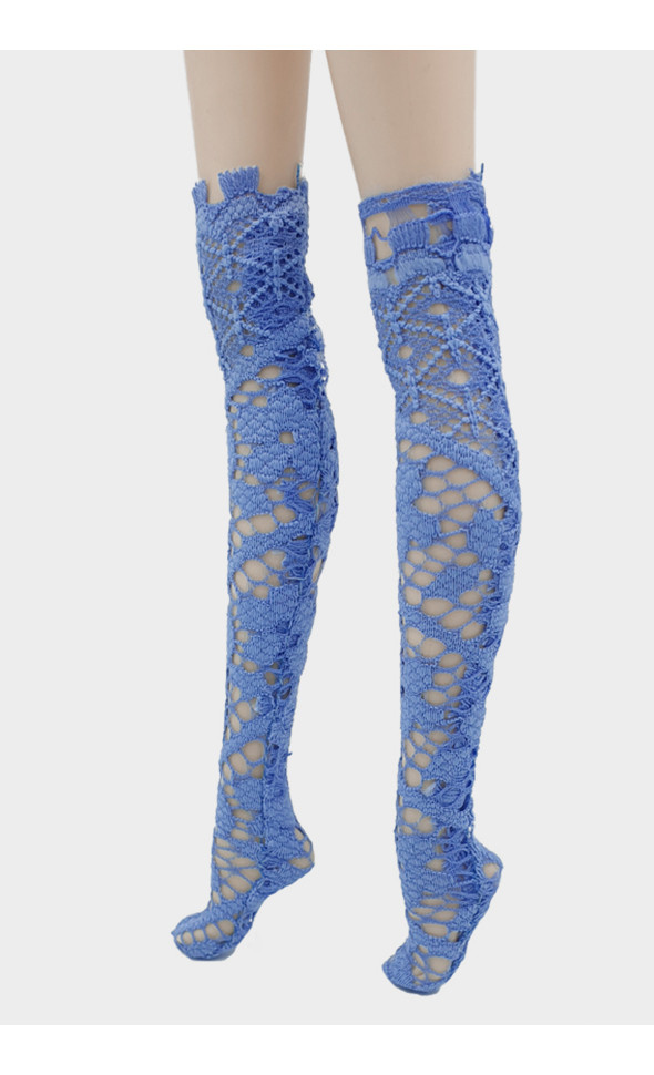 12 inch Size - TX Lace Knee Socks (L Blue)