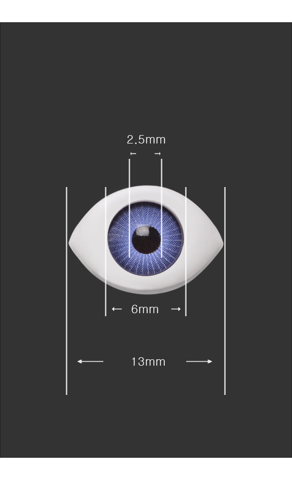 12mm Flat Simple Acrylic Eyes - Violet[N7-2-1]