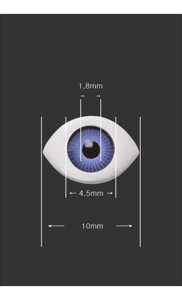 8m Flat Simple Acrylic Eyes - Violet[N7-2-1]
