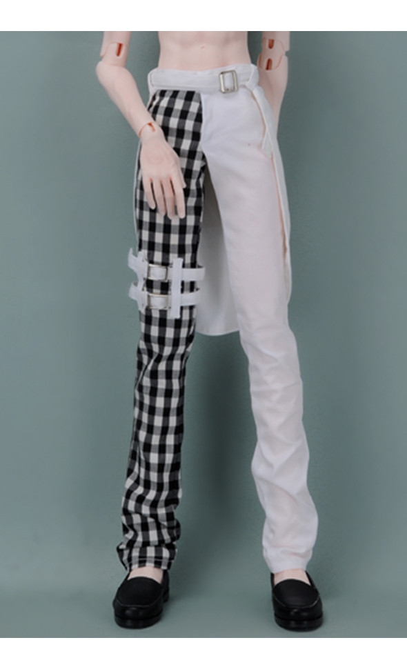 Glamor Model M Size - Unbalance Wrap Pants (White)