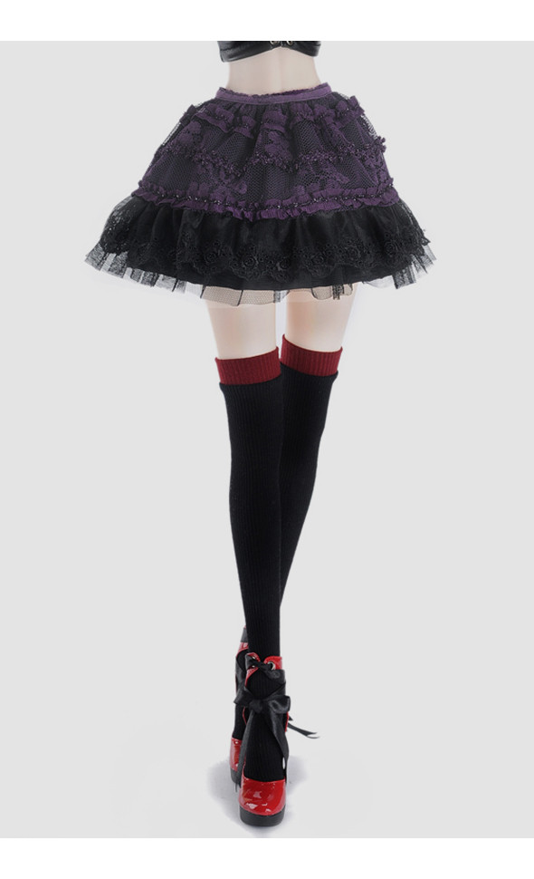 Model F - Cancan Bling Skirt (Violet & Black)[B5]