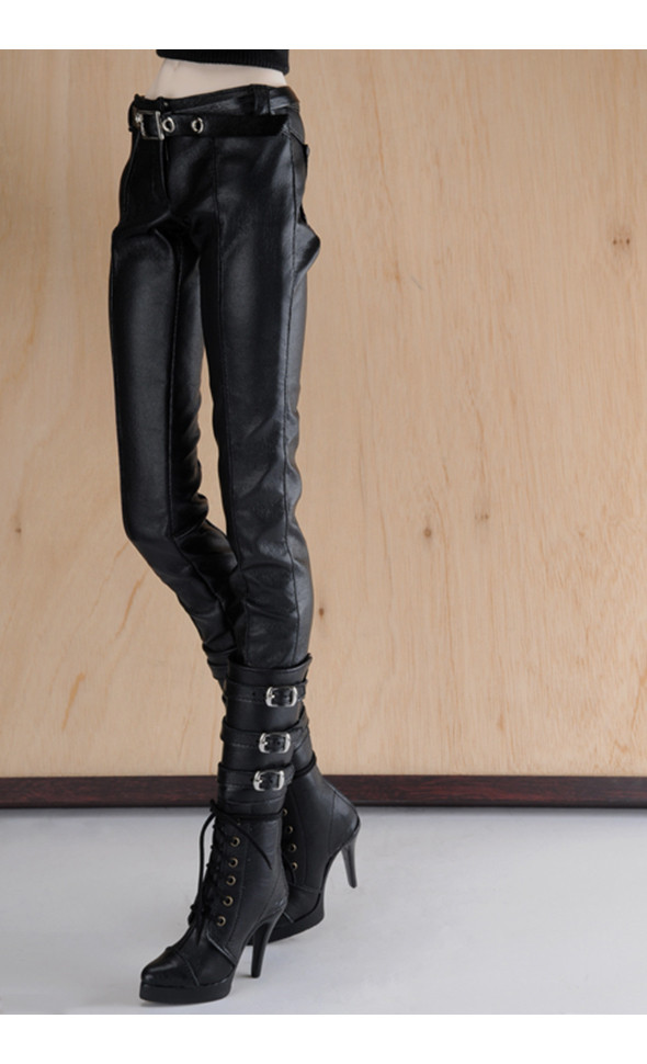Model F - Sexy Leather Skinny Pants (Black)