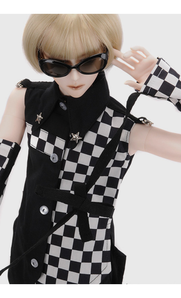 Model M Size - Star & Chess Shirt (Black)