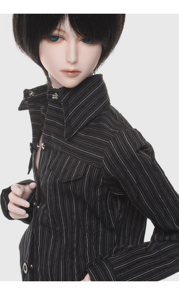 Model M Size - Wrinkles Shirt (Striped Black)