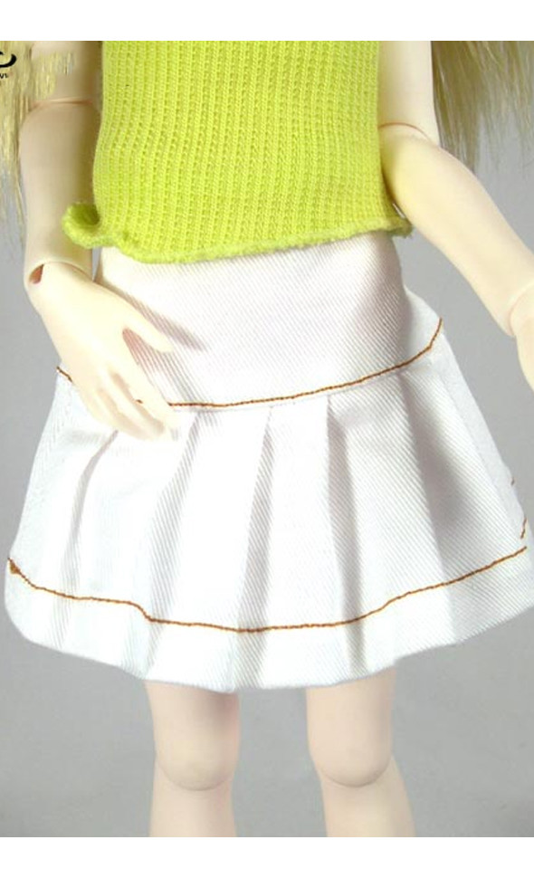 Grace Doll Outfit - White Jean Skirt