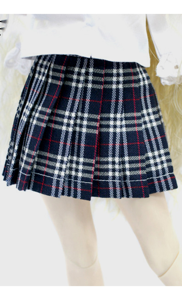 MSD -  Basic Checkers Skirt (Navy)[A6-5-3]