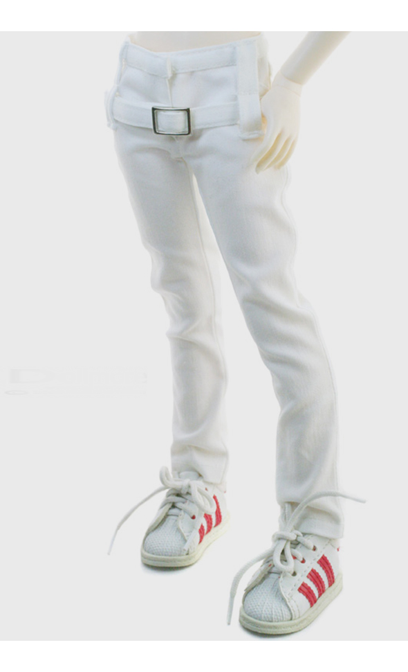 MSD - Buckle Skinny Pants (White) [A6-3-5]