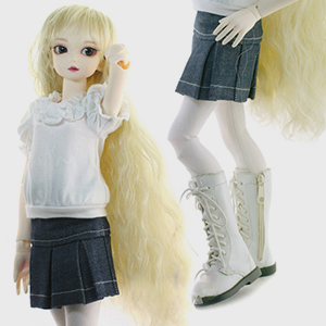 MSD - Crease Jean Skirt[A1]