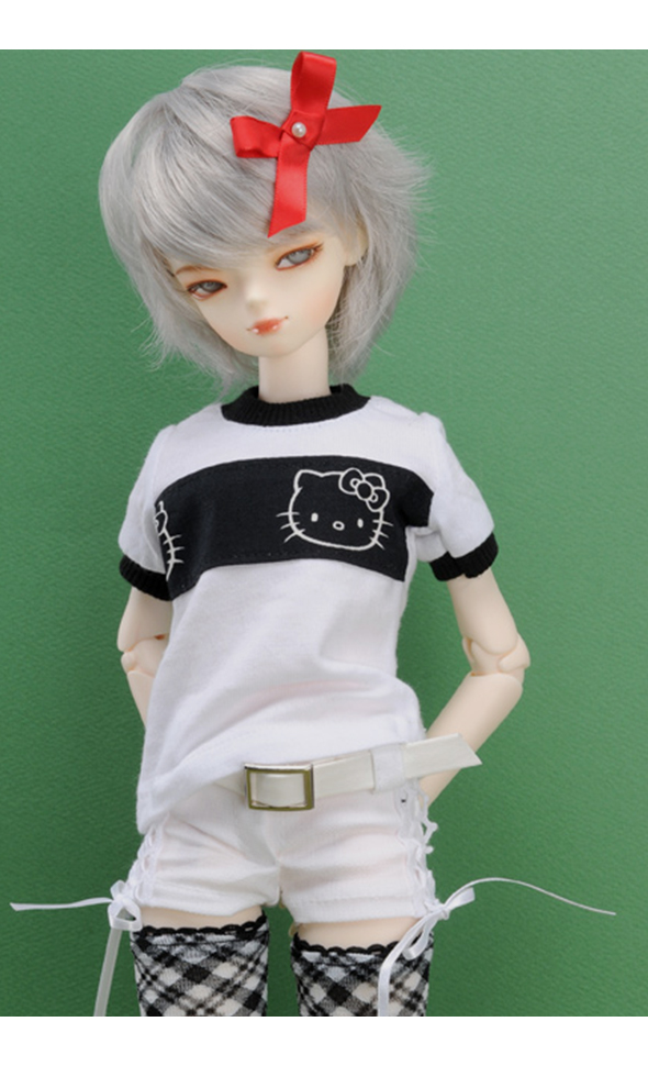 MSD - Mini Cat Tshirts (White) [A6-2-2]