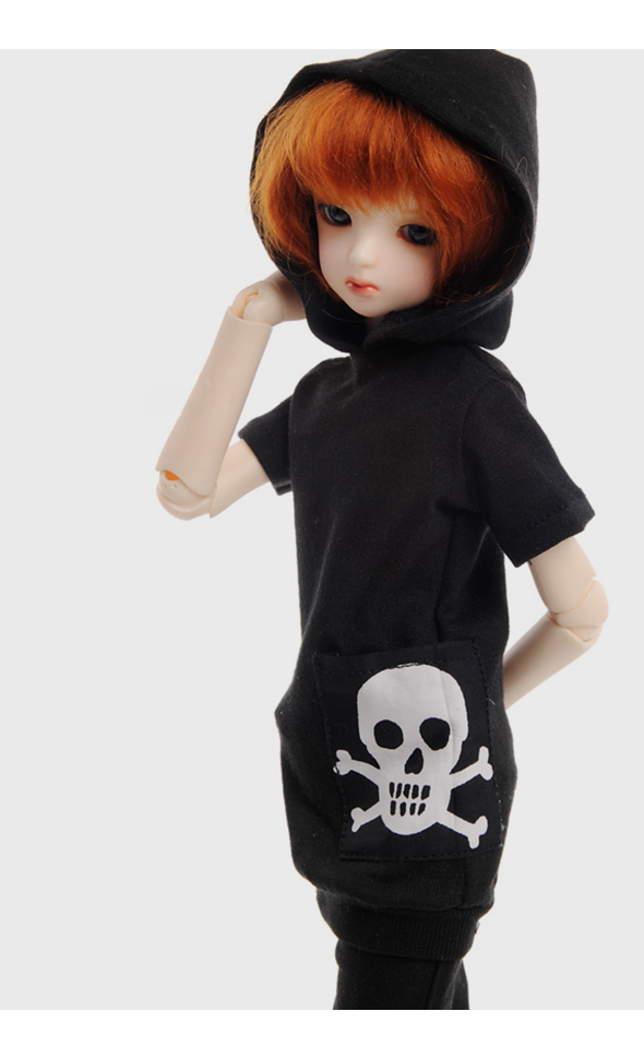 MSD - Skull Pocket Hood T (Black)[A7-5-3]