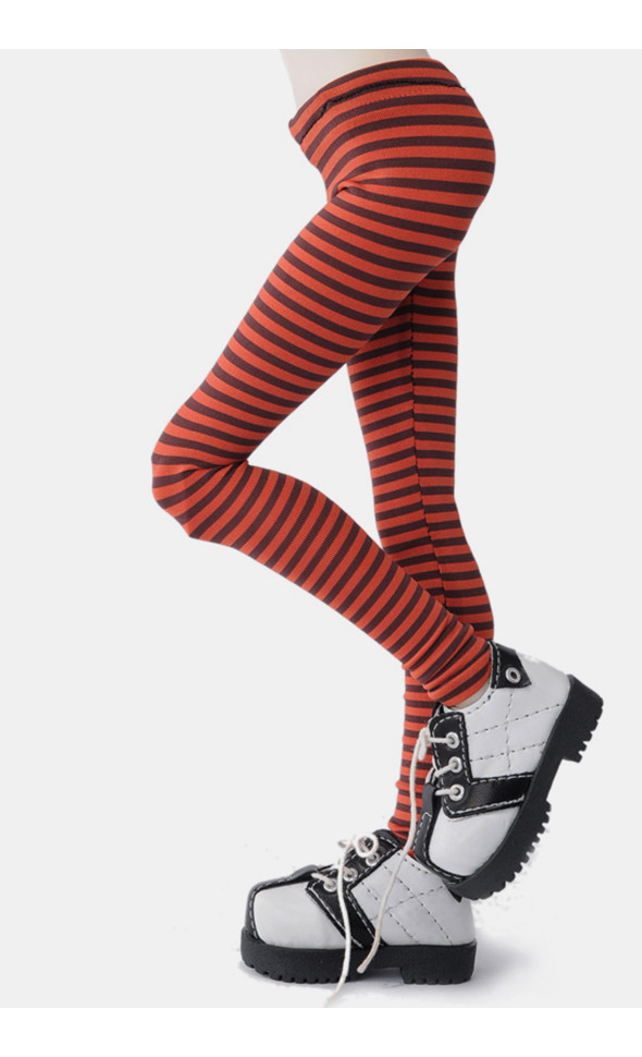 MSD - Slim Striped Leggings (Red)