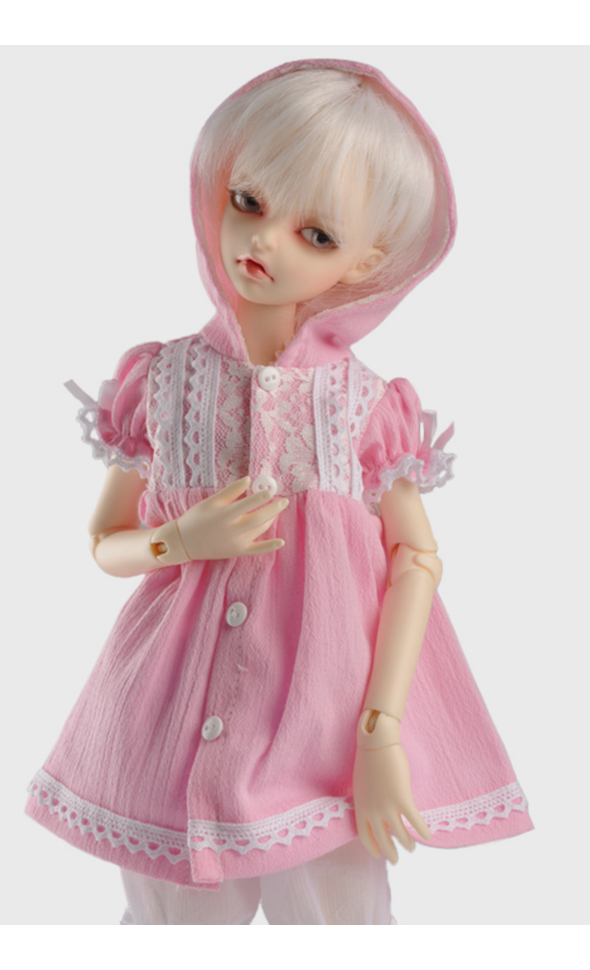 MSD - Vanilla Race Hood Blouse (Pink)[A7-3-4]