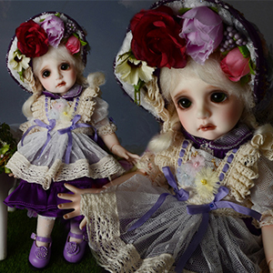 Dear Doll Size - Amelie Dress Set (Violet)[K7]