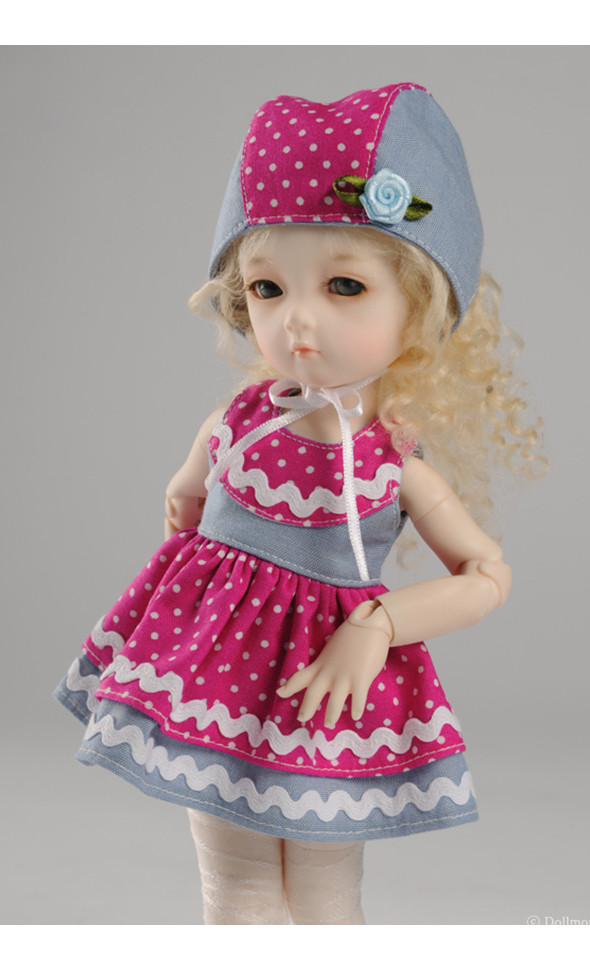 Dear Doll Size - Savora Dress Set (Hotpink & Blue)
