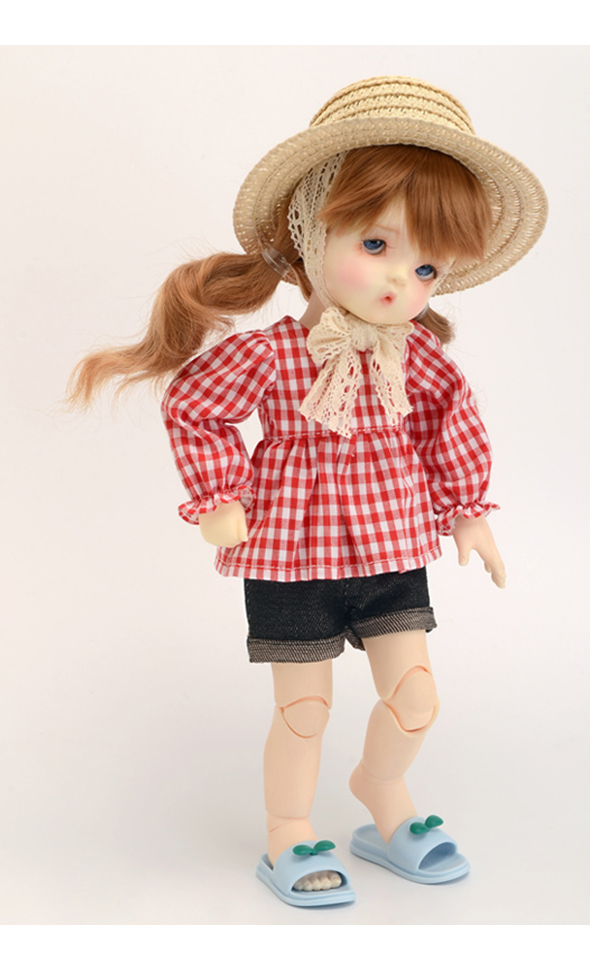 Dear Doll Size - Shley Blouse (Red Check)[K6-6-1]