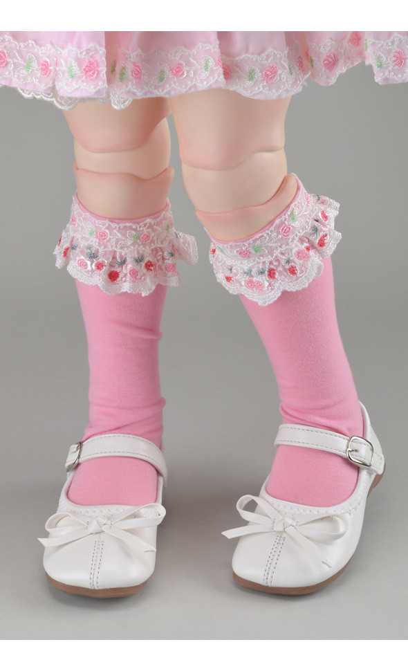 Lusion Doll Shoes - SMG Ribbon Shoes (White)