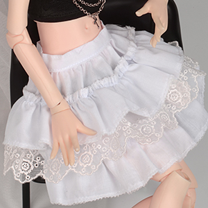 MSD - CanCan lace skirt (Solid White) [A6-2-1]