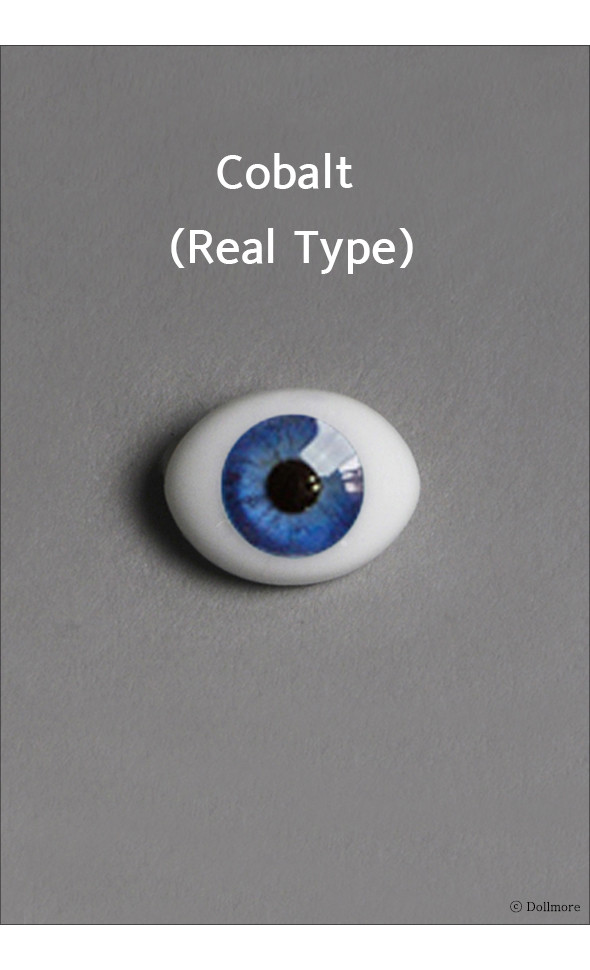 10mm Oval Real Type PaperWeight Glass Eyes - Cobalt (Real Type)[N7-2-6]