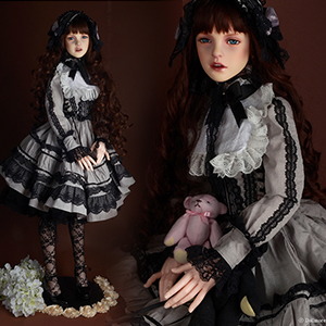 Trinity Doll Size - Gray Spring dress Set - LE10