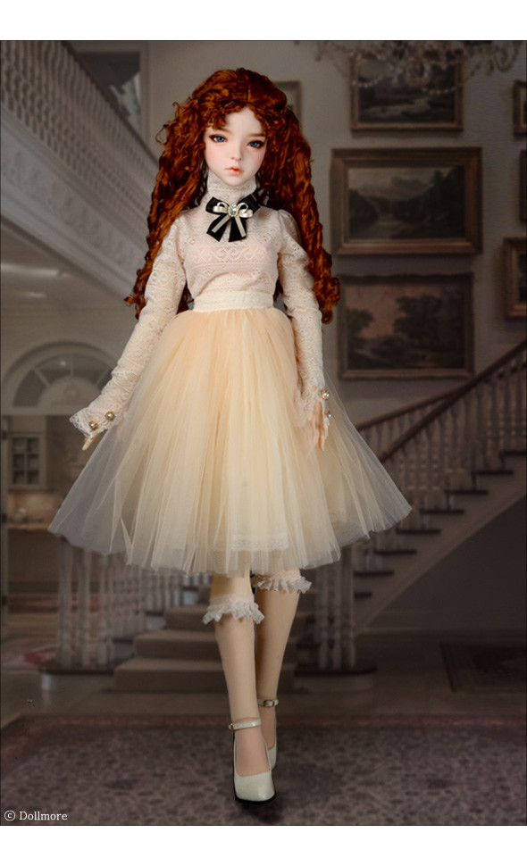 Trinity Doll Size - Madelyn Skirt (Ivory)
