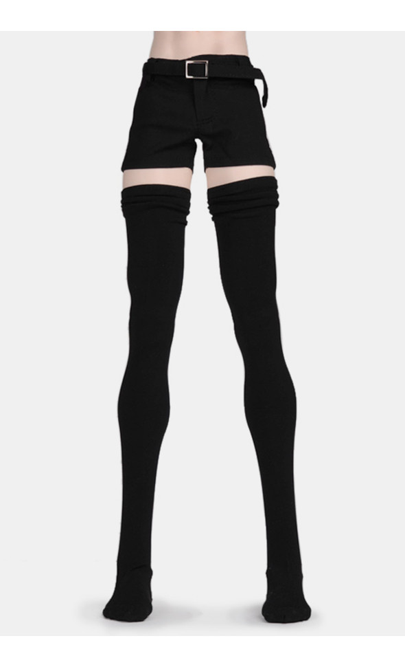 Glamor Model M - Long Solid Stockings (Black)