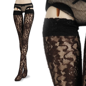 Model F - Yasisi Band Stockings (Choco)