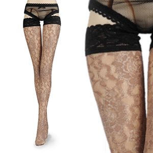 Model F - Yasisi Band Stockings (D.Beige)