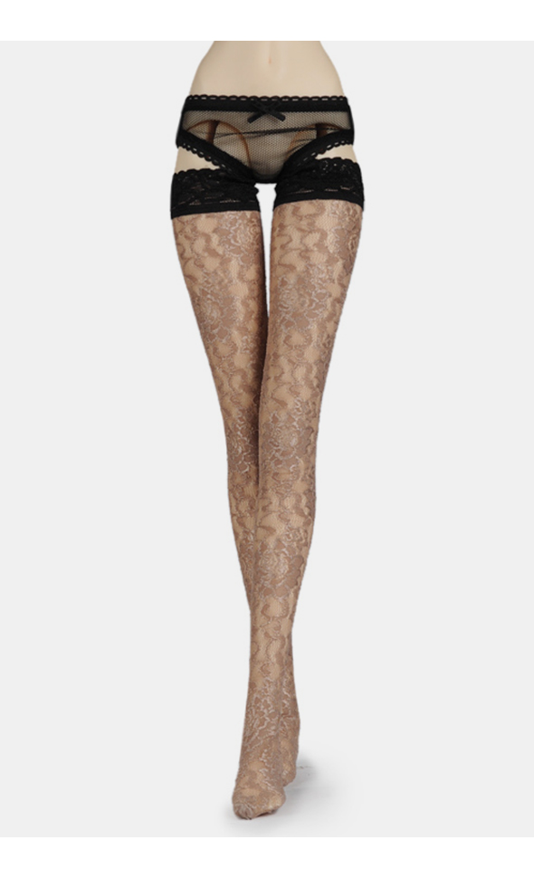 Model F - Yasisi Band Stockings (D.Beige)