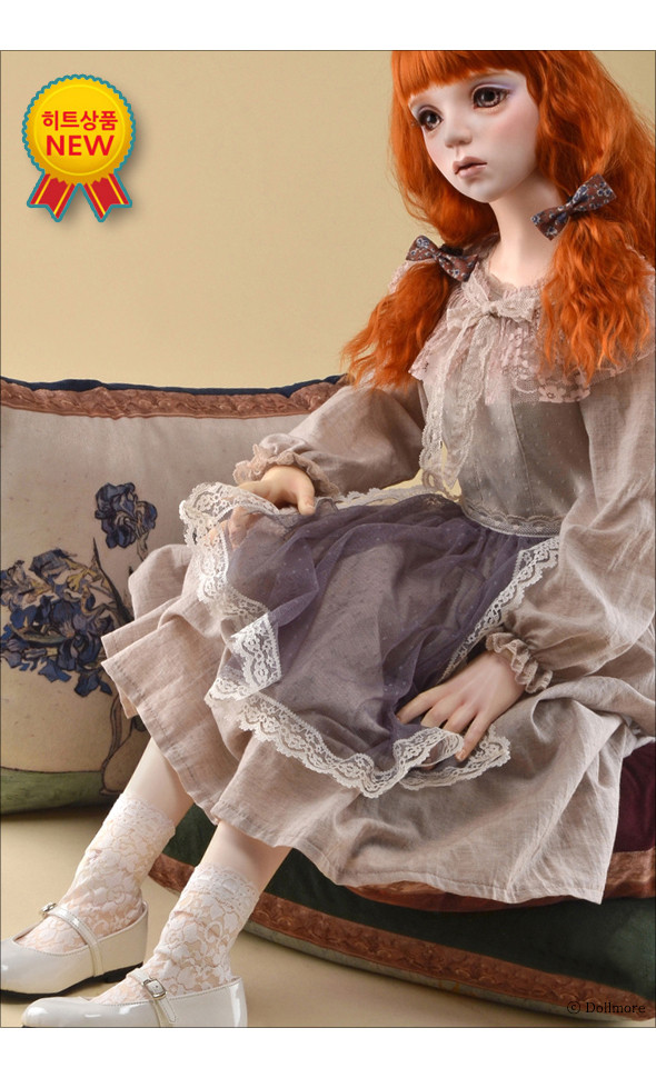 Trinity Doll Size - Remise dress Set (D Beige)[C4-3-3]