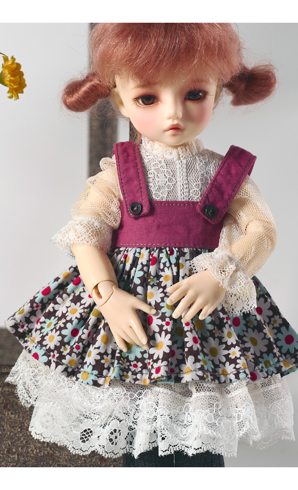 Dear Doll Size - Joe Overalls Skirt (Violet)