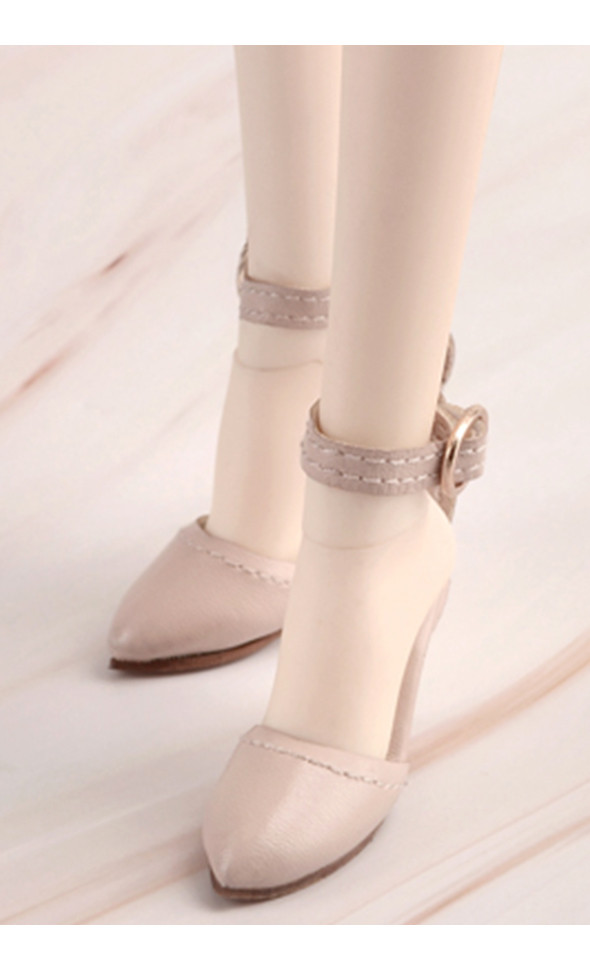 Fashion doll Size - Delightful Heels shoes (Beige)