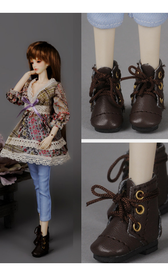 12 inch Vintage Boots (Brown) - 30mm