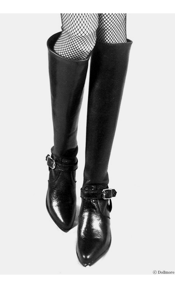 Model Doll Shoes - Long Cut Boots (Black)