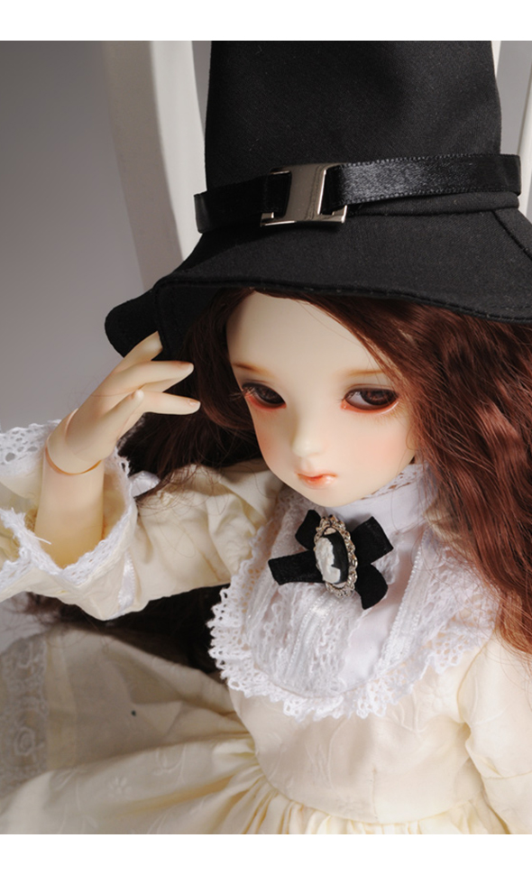 (7-8) Witch cone Hat (Black)