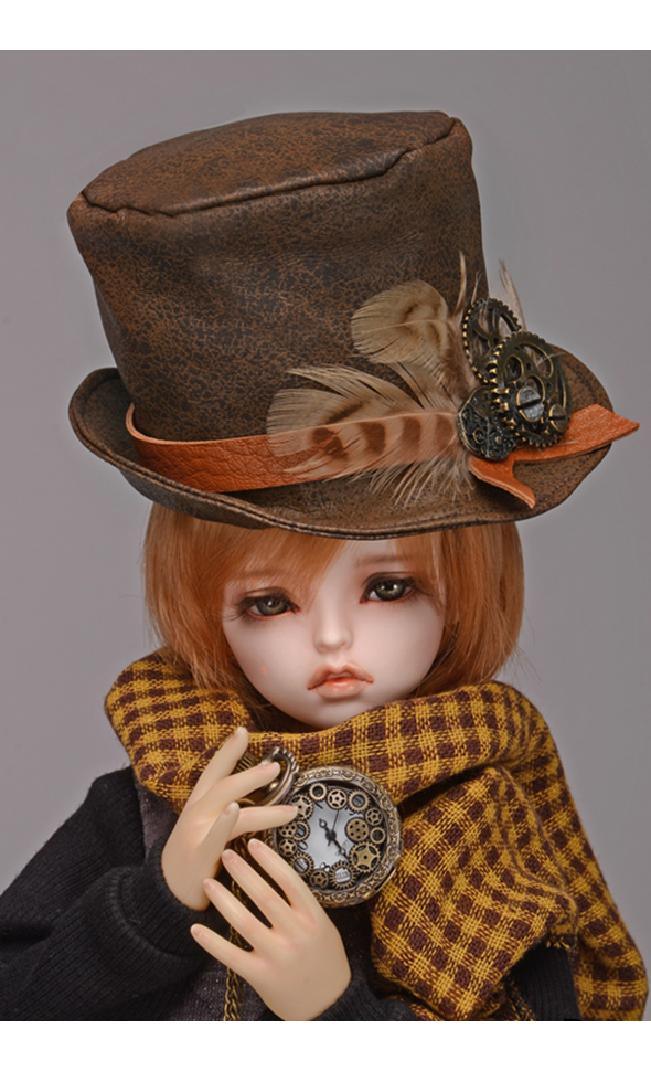 (7~9) MSD SD Urahae hat (Gothic leather hat: Brown)