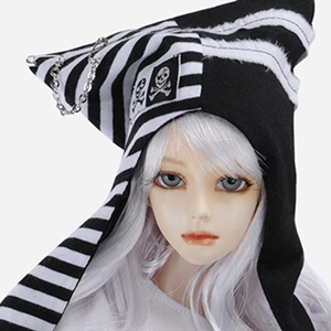 (8-9) Collision Muffler Hood (Black & Striped)