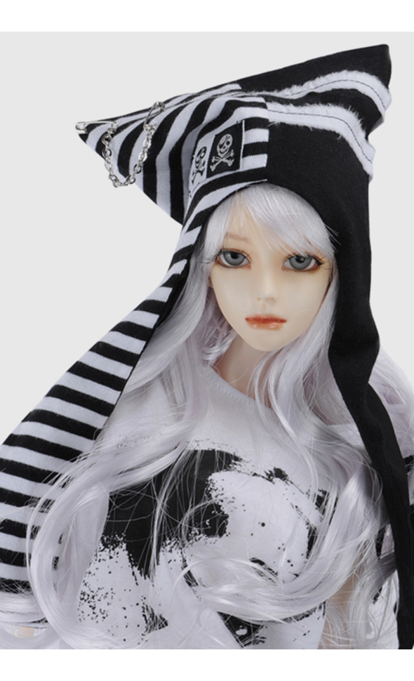 (8-9) Collision Muffler Hood (Black & Striped)