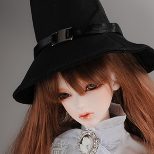 (8-9) Witch cone Hat (Black)