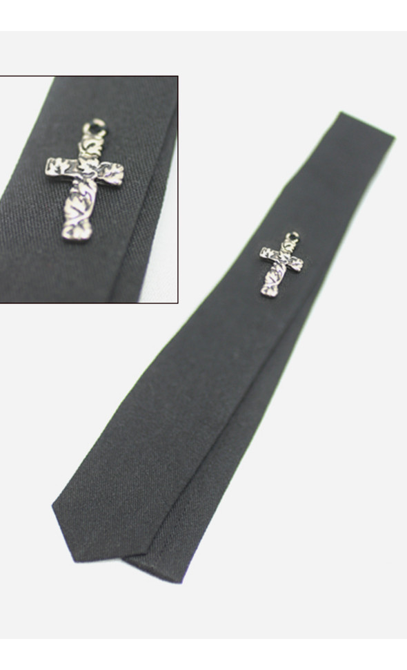 Model Doll Size - Cross Necktie(Black)