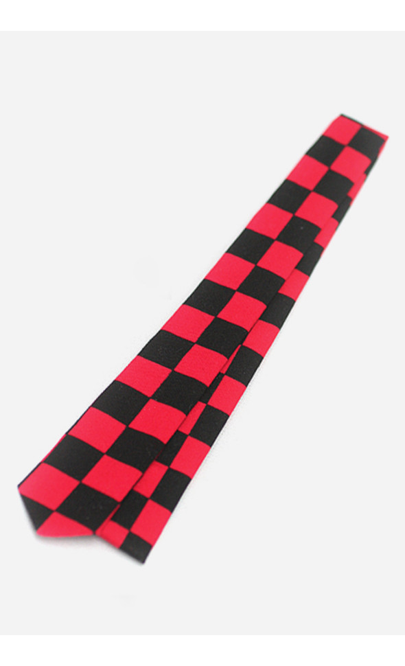 Model Doll Size - Pattern Necktie(Black&Red)