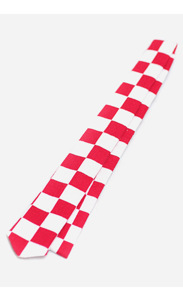 Model Doll Size - Pattern Necktie(Red&White)