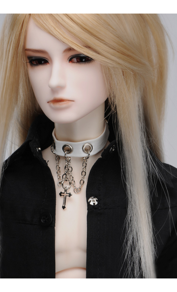 SD & Model - Cross Echo Choker (White ; Only For Man)