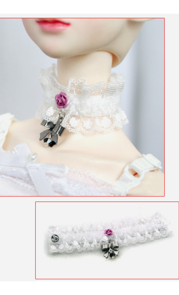 SD - Rose Choker (White)[F3-4-4]