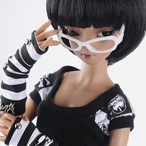 MSD - Cross Buckle Warmer (B/W Striped)[F3-4-7]