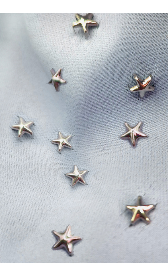 8mm Star Stud (Silver/5Piece)