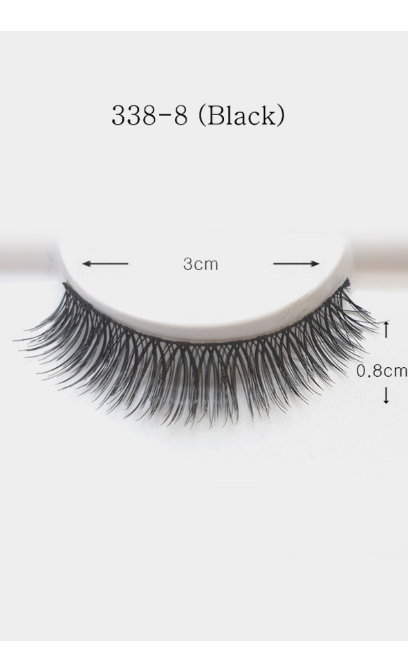 Eyelashes for dolls - 338-8-10 (Black)