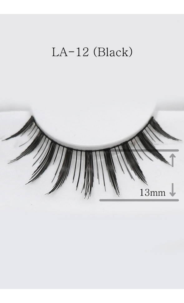 Eyelashes for dolls - LA-12 (Black)