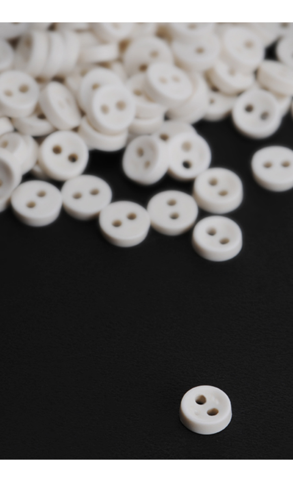 5.5 mm Round Simple button (White)