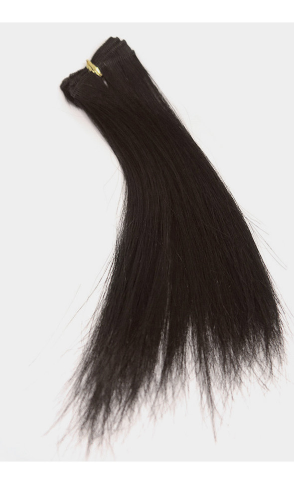 Human hair straight string Hair : Black (#1A)